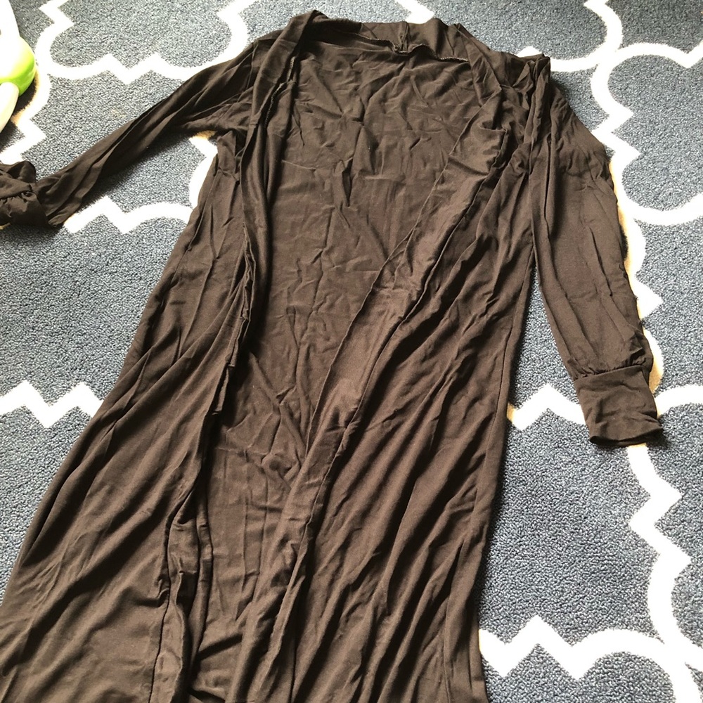 Black duster cardigan